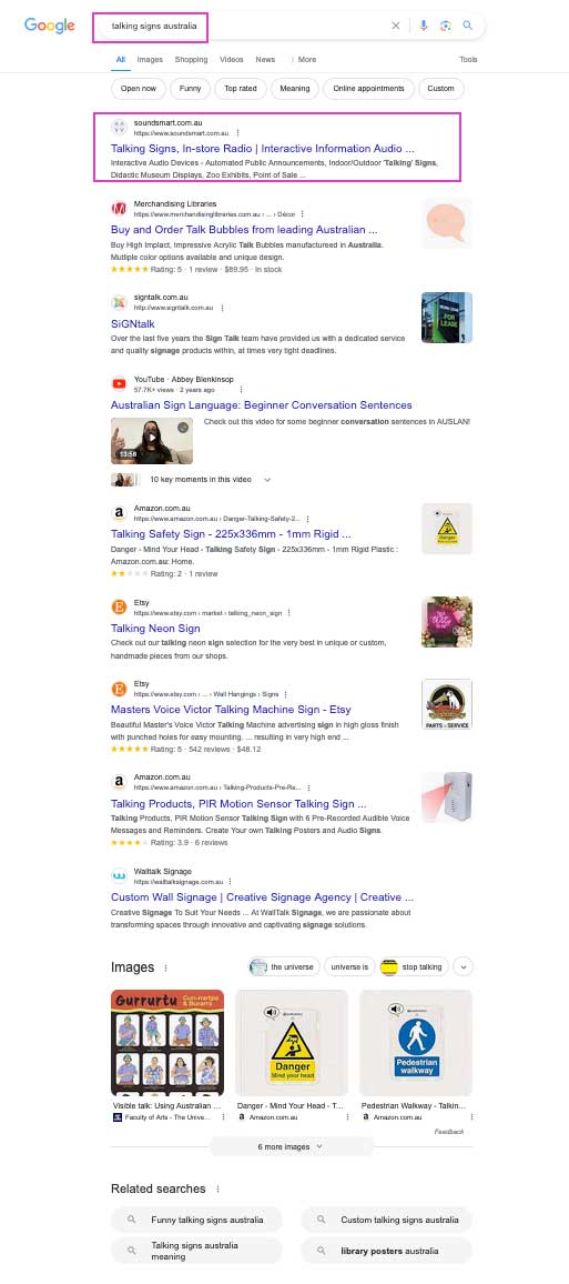 proof of successful seo campaign results for audio industry in australia